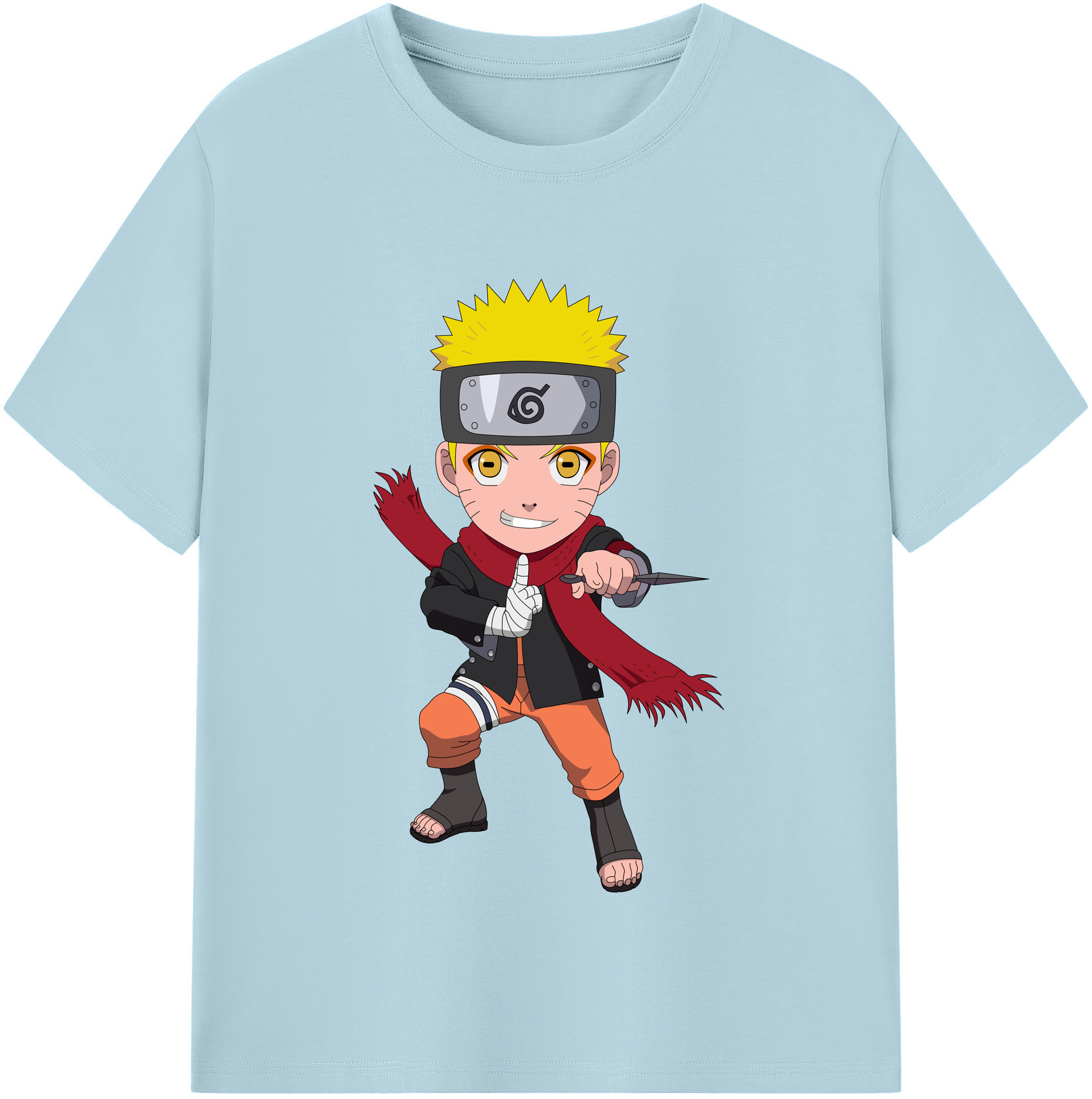 （画像用） NARUTO -ナルト- うずまき ナルト Uzumaki Naruto 綿100％半袖Tシャツ（フロントプリント）